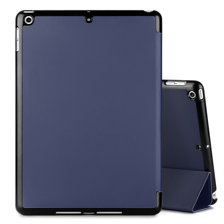 Tri-fold Smart Leather Stand Case Accessory for iPad 9.7-inch (2017) - Dark Blue-15