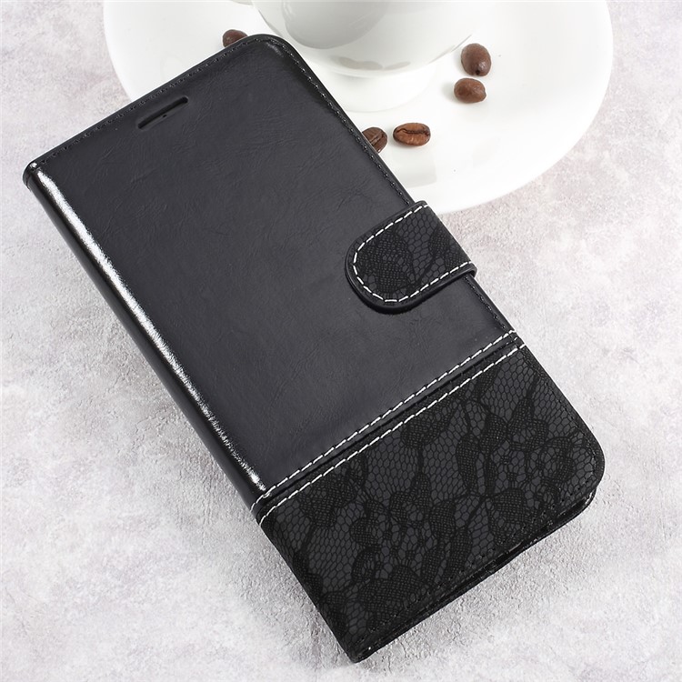 Dual-color Wallet Stand Leather Cell Phone Case for iPhone 6s Plus / 6 Plus - Black / Grey-3