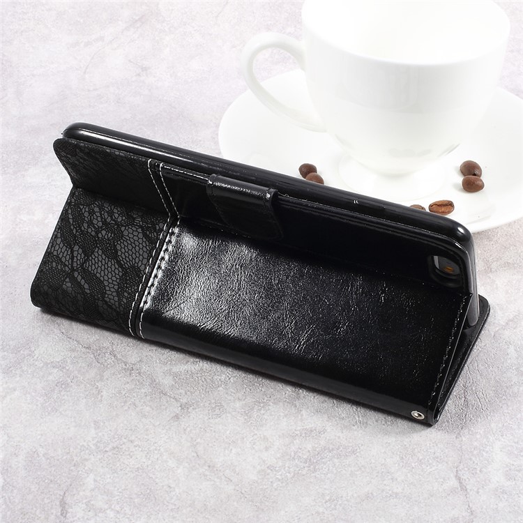Dual-color Wallet Stand Leather Cell Phone Case for iPhone 6s Plus / 6 Plus - Black / Grey-4