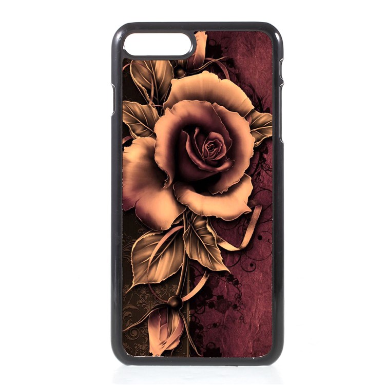 2D Heat Transfer Printing Aluminum Sheet Skin Hard PC Case for iPhone 7 - Gothic Rose-1