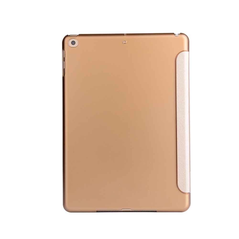 Silk Texture Origami Stand Smart Leather Tablet Cover for iPad 9.7 (2018) / 9.7 (2017) - White-2
