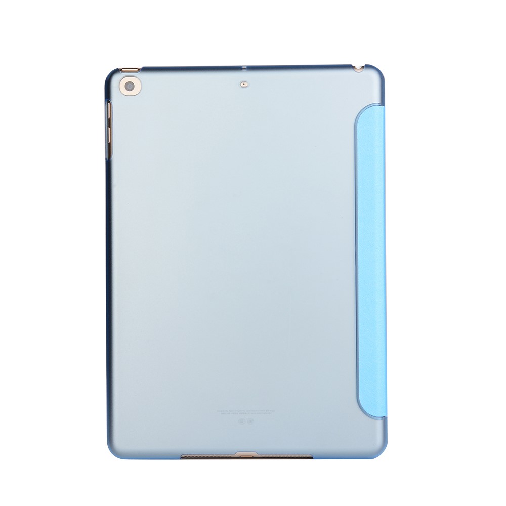 Silk Texture Tri-fold Stand Smart Leather Tablet Cover for iPad 9.7 (2018) / 9.7 (2017) - Baby Blue-2
