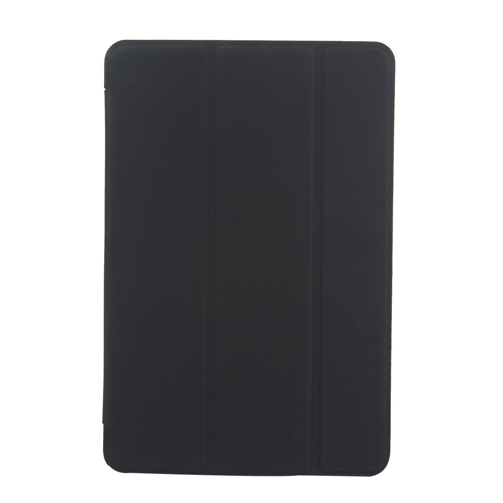 Smooth Surface Tri-fold Stand Leather Smart Sleep Case for iPad 9.7 (2018) / 9.7 (2017) - Black-1
