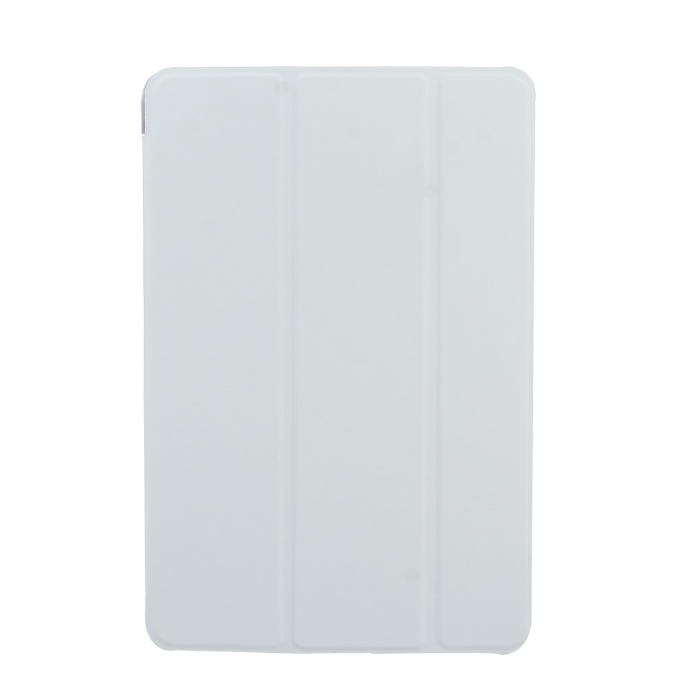 Smooth Surface Tri-fold Smart Leather Stand Shell Case for iPad 9.7 (2018) / 9.7 (2017) - Light Grey-1