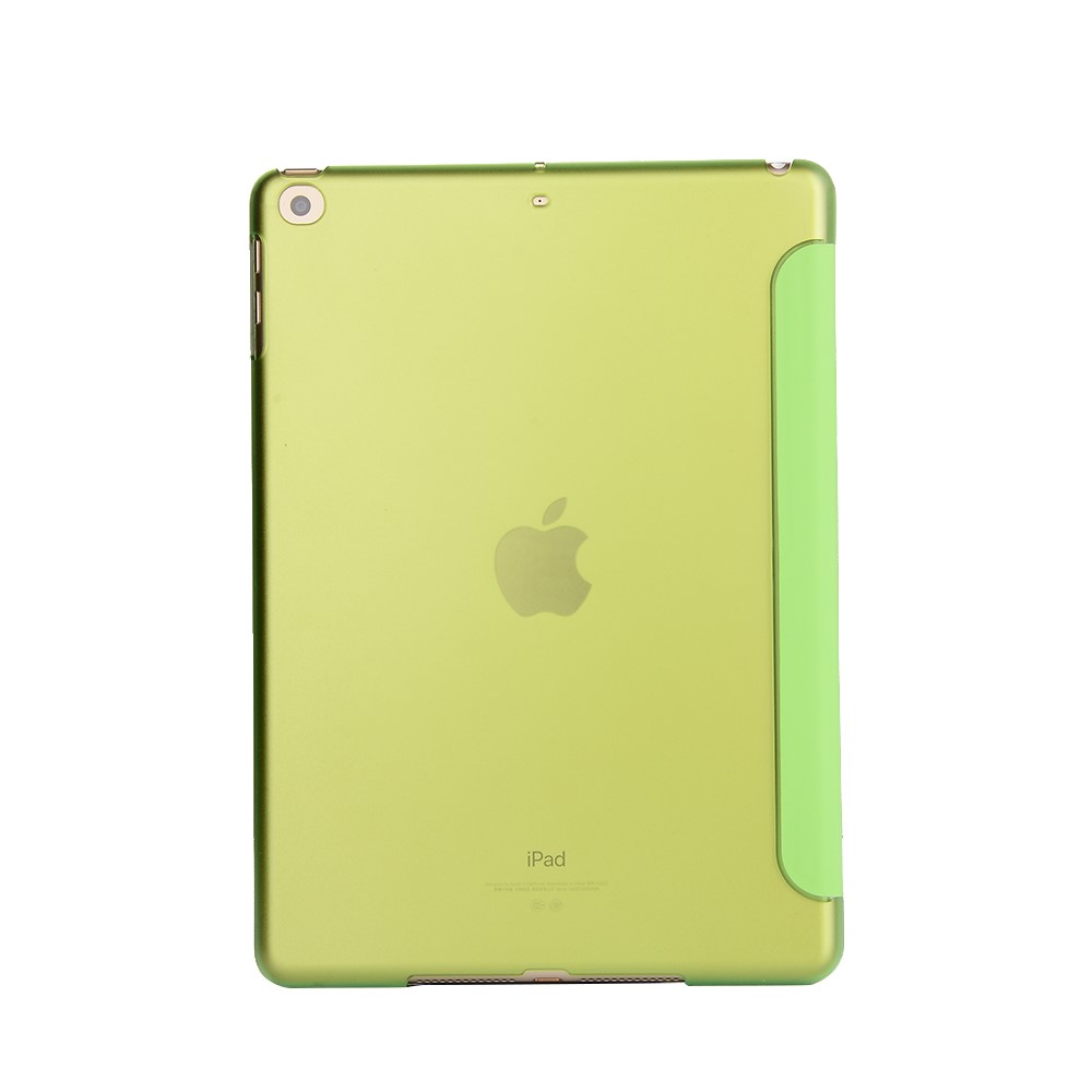 Smooth Surface Tri-fold Smart Leather Cover with Stand for iPad 9.7 (2018) / 9.7 (2017) - Green-2