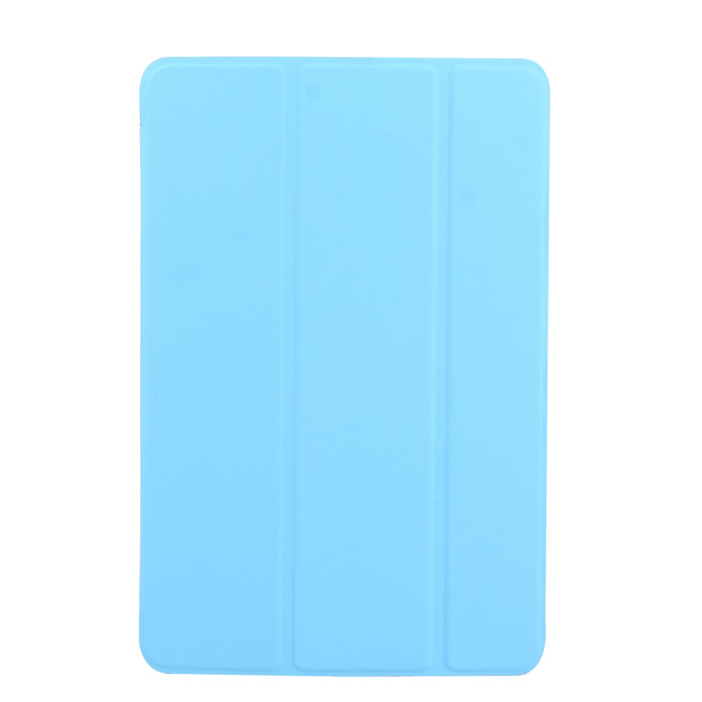 Smooth Surface 3-fold Stand Smart Leather Sleep Cover Case for iPad 9.7 (2018) / 9.7 (2017) - Blue-1
