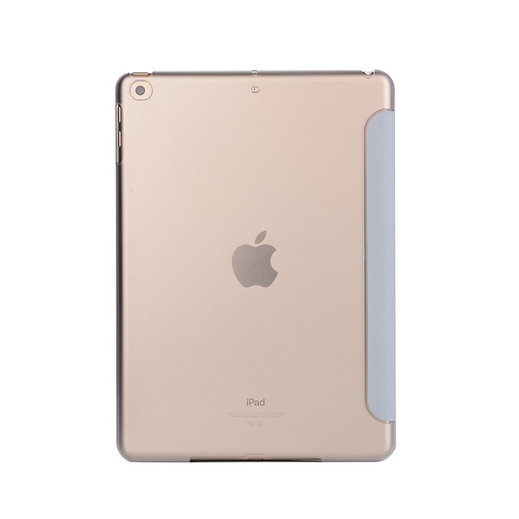 Y Shape Origami Stand Smooth Surface Leather Smart Shell for iPad 9.7 (2018) / 9.7 (2017) - Light Grey-2
