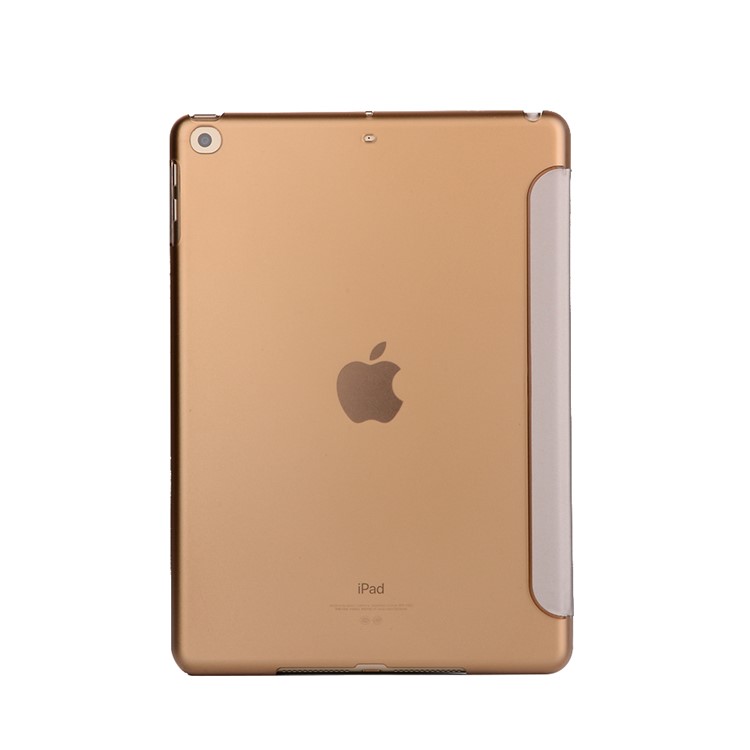 Smooth Surface Y Shape Origami Stand Leather Smart Sleep Case for iPad 9.7 (2018) / 9.7 (2017) - Gold-2