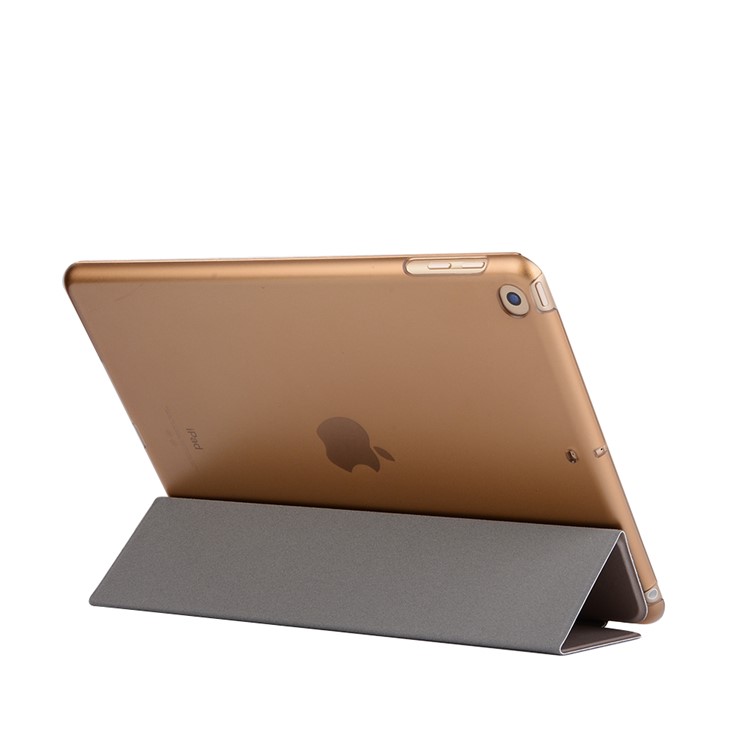 Smooth Surface Y Shape Origami Stand Leather Smart Sleep Case for iPad 9.7 (2018) / 9.7 (2017) - Gold-4