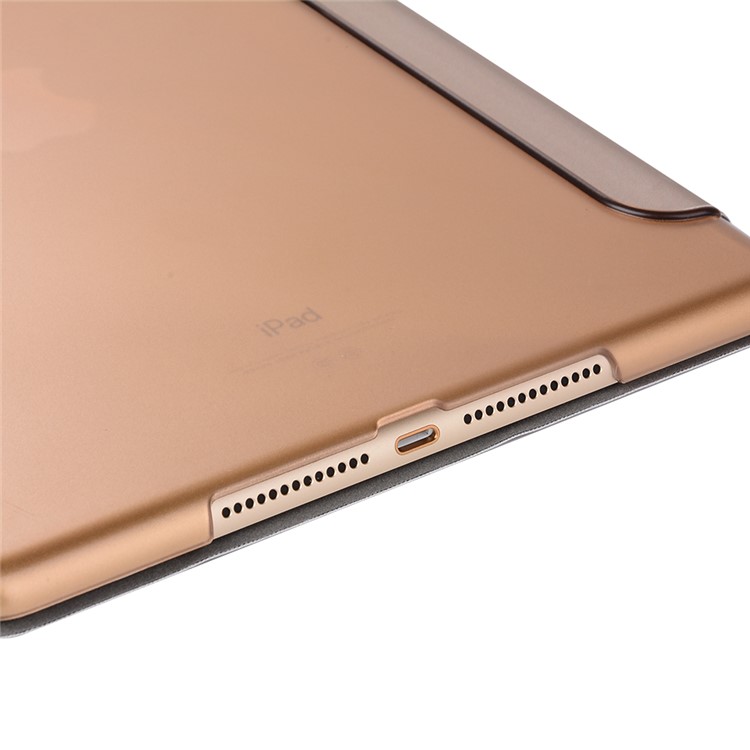 Smooth Surface Y Shape Origami Stand Leather Smart Sleep Case for iPad 9.7 (2018) / 9.7 (2017) - Gold-8