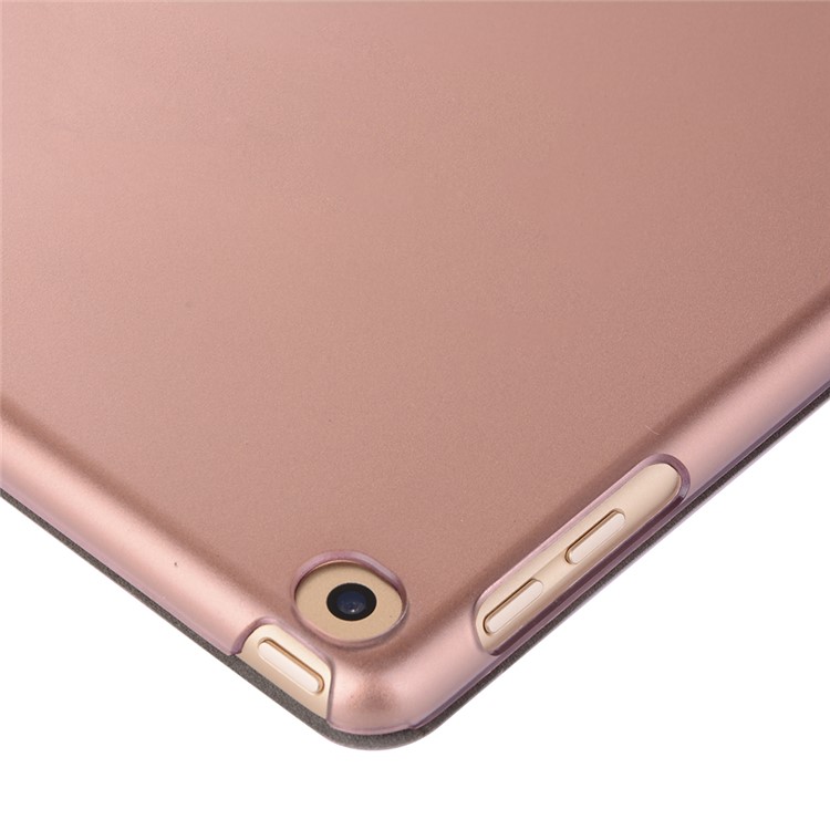 Smooth Surface Y Shape Origami Stand Leather Smart Sleep Case for iPad 9.7 (2018) / 9.7 (2017) - Gold-9