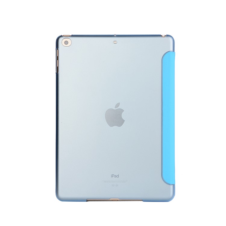 Smooth Surface Smart Leather Cover with Y Shape Origami Stand for iPad 9.7 (2018) / 9.7 (2017) - Blue-2