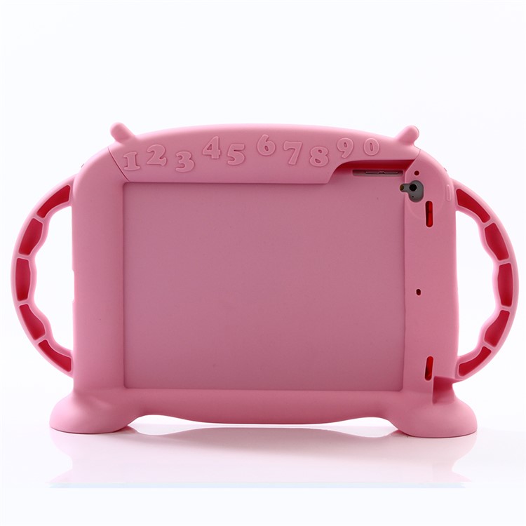 3D Cute Baby Monster Shockproof Kids Silicone Case Cover for iPad 9.7-inch (2017) - Pink-2