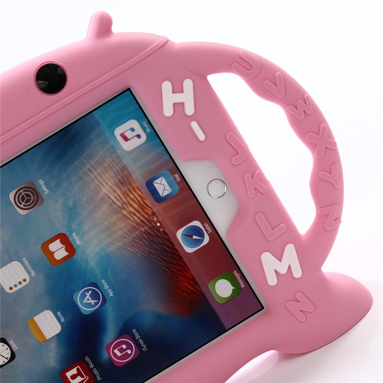 3D Cute Baby Monster Shockproof Kids Silicone Case Cover for iPad 9.7-inch (2017) - Pink-3