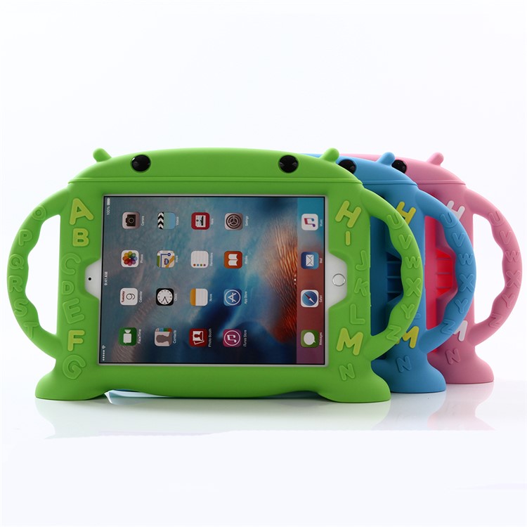 3D Cute Baby Monster Shockproof Kids Silicone Case Cover for iPad 9.7-inch (2017) - Pink-9