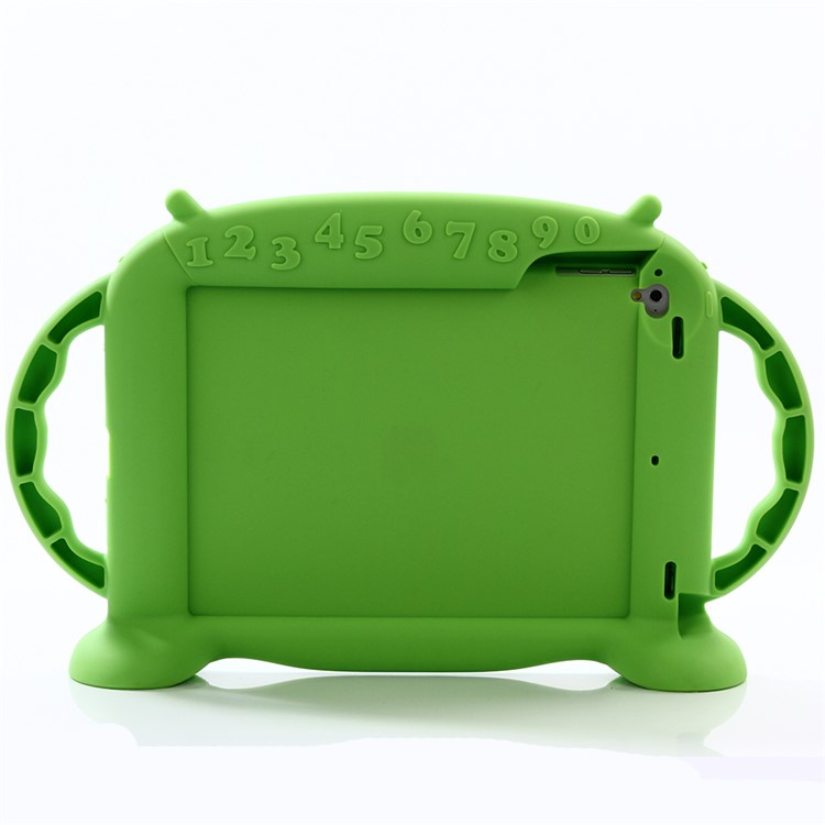 3D Cute Baby Monster Kids Shockproof Silicone Tablet Case for iPad 9.7-inch (2017) - Green-3
