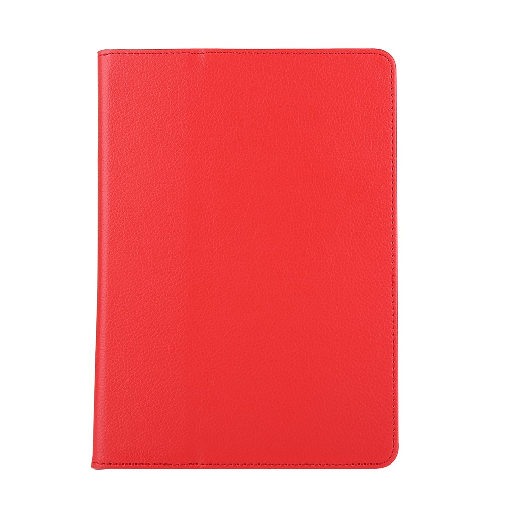 For iPad 9.7 (2018) / 9.7 (2017) Flip Stand Smart Leather Tablet Case Litchi Texture - Red