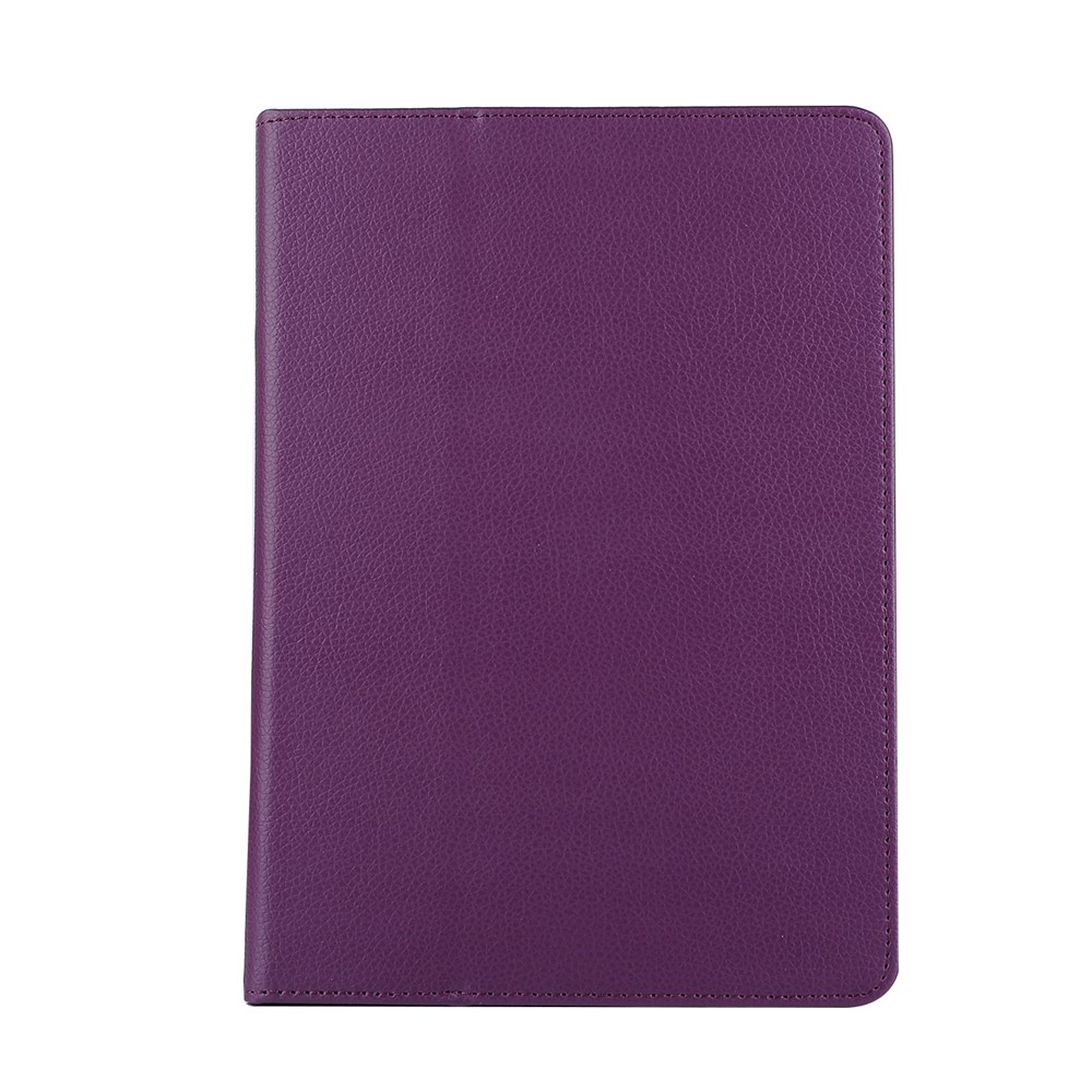 For iPad 9.7 (2018) / 9.7 (2017) Flip Stand Smart Leather Tablet Case Litchi Texture - Purple