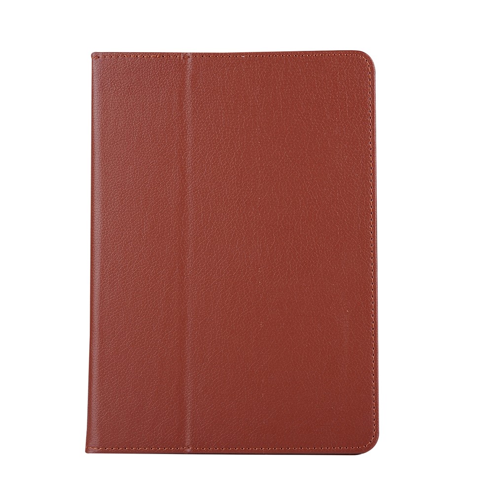 Litchi Texture Flip Stand Smart Wake Sleep Leather Cover for iPad 9.7-inch (2017) - Brown-1