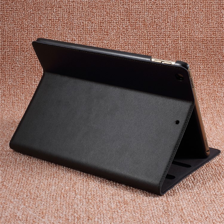 DOORMOON Genuine Leather Smart Case for iPad 9.7 (2018) / 9.7 (2017) - Black-7