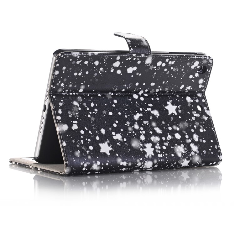 Starry Sky Pattern Smart Awakening Stand Leather Card Holder Folio Case Accessory for iPad Mini 3 2 1 - White-3