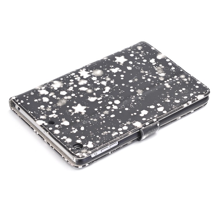 Starry Sky Pattern Smart Awakening Stand Leather Card Holder Folio Case Accessory for iPad Mini 3 2 1 - White-6
