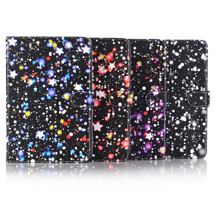 Starry Sky Pattern Smart Awakening Stand Leather Card Holder Folio Case Accessory for iPad Mini 3 2 1 - White-7