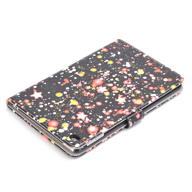 For iPad mini 4 Starry Sky Patterning Stand Leather Wallet Phone Case - Red-6