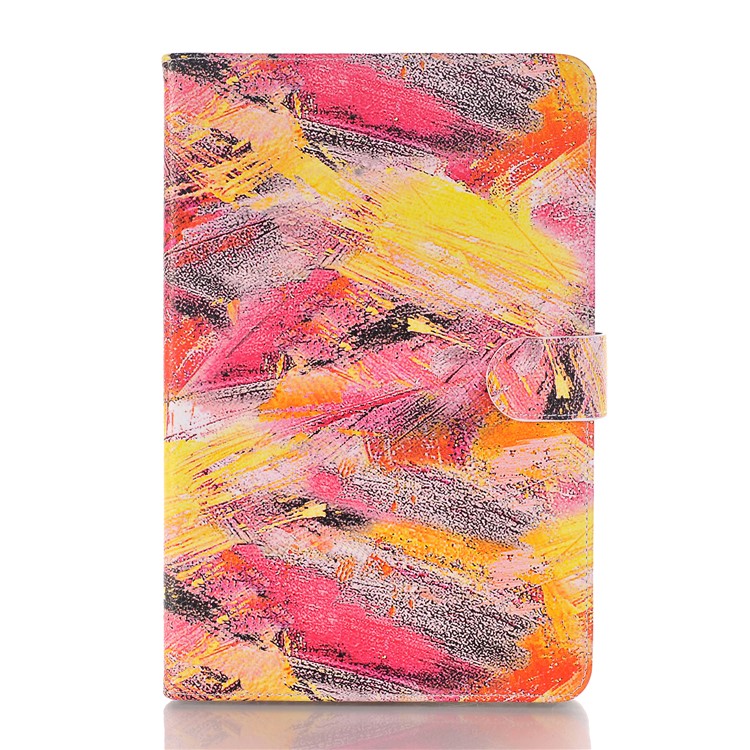 Graffiti Pattern Stand Leather Card Holder Flip Cover for iPad mini 4 - Red Tone-1