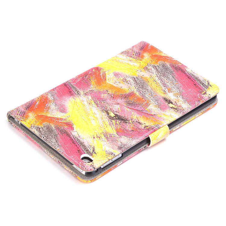 Graffiti Pattern Stand Leather Card Holder Flip Cover for iPad mini 4 - Red Tone-6