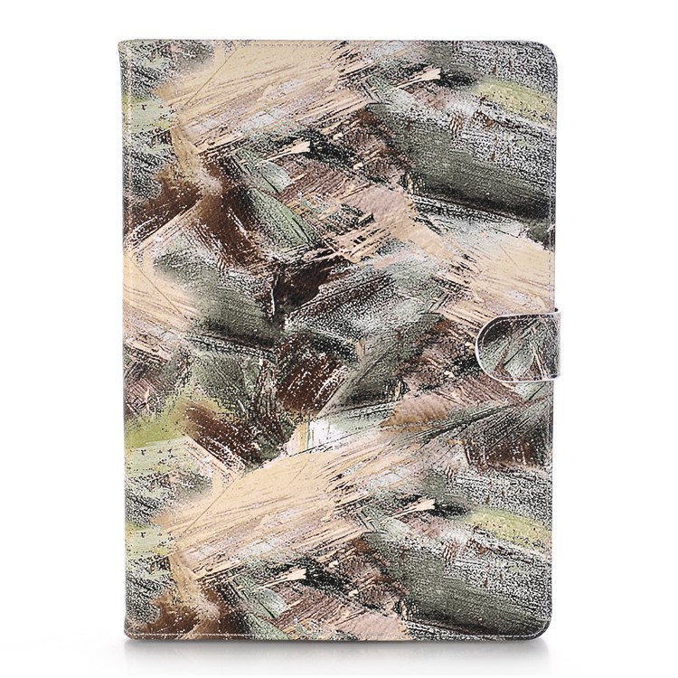 Multi-color Graffiti Pattern Auto Screen On/ Off Wallet Stand Leather Folio Case for iPad Air - Grey Tone-1