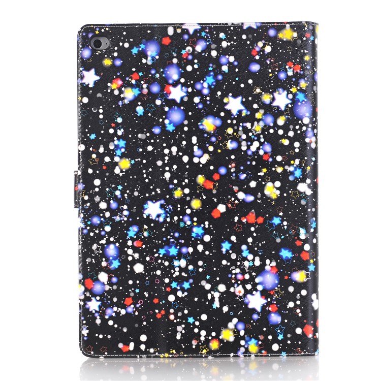 Starry Sky Pattern Wallet Stand Leather Smart Case Accessory for iPad Air 2 - Blue-2