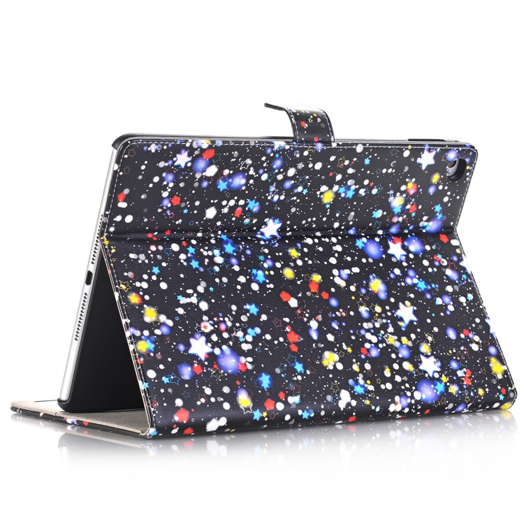 Starry Sky Pattern Wallet Stand Leather Smart Case Accessory for iPad Air 2 - Blue-3