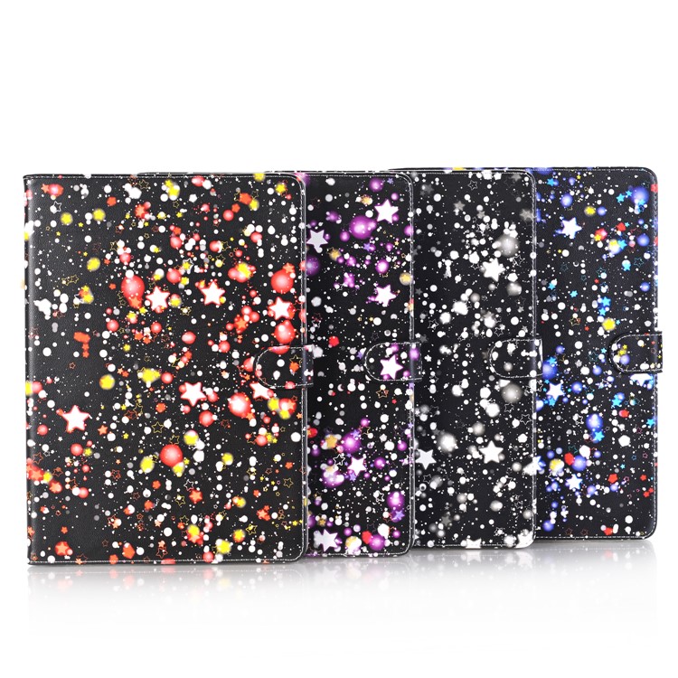 Starry Sky Pattern Wallet Stand Leather Smart Case Accessory for iPad Air 2 - Blue-7