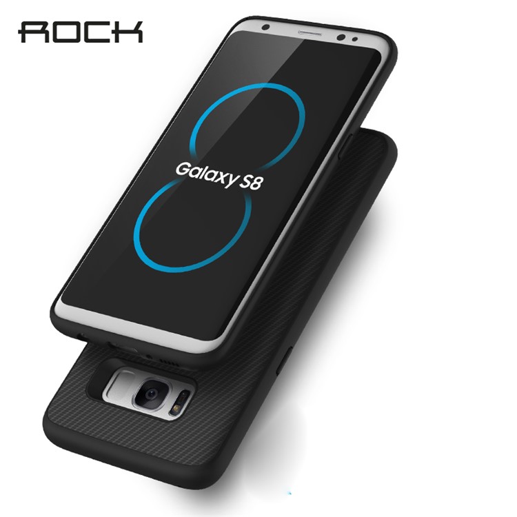 ROCK Origin Series for Samsung Galaxy S8 Plus G955 Carbon Fiber Texture PC TPU Hybrid Case - Black-2