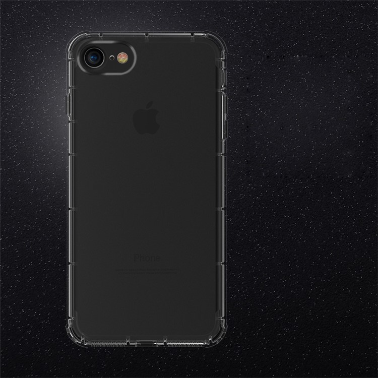 BOW Drop-Proof Clear Soft TPU Phone Case for iPhone 7 - Translucent Black-1
