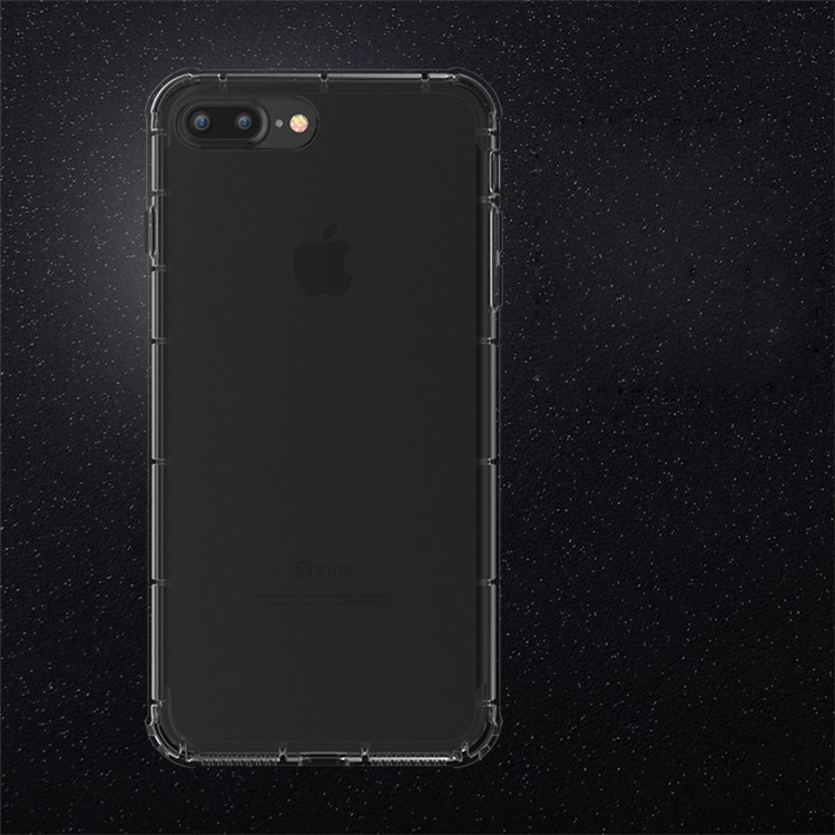 BOW Drop-Proof Clear Soft TPU Phone Case for iPhone 7 Plus - Translucent Black-1