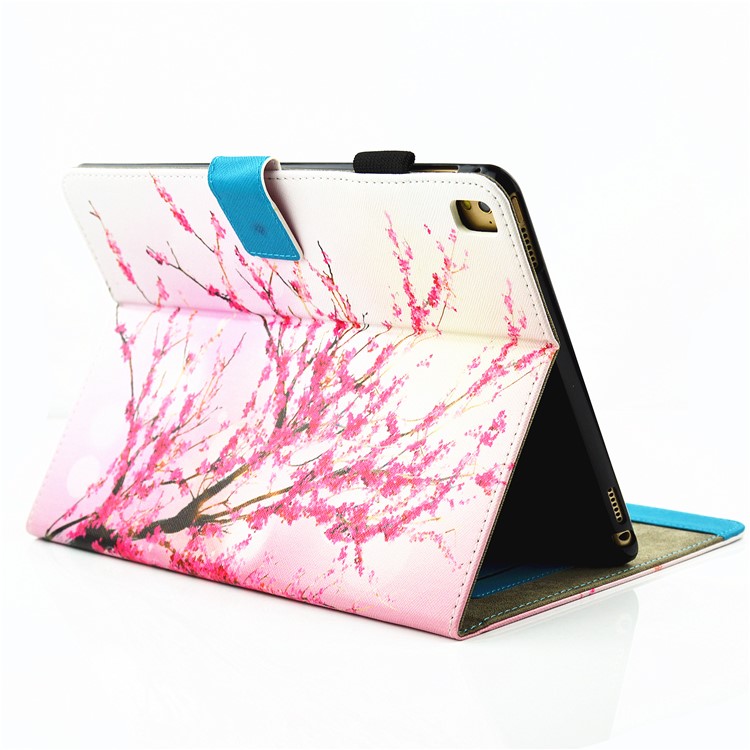 For iPad Pro 9.7 inch Pattern Printing Leather Card Holder Stand Case - Plum Blossom-5