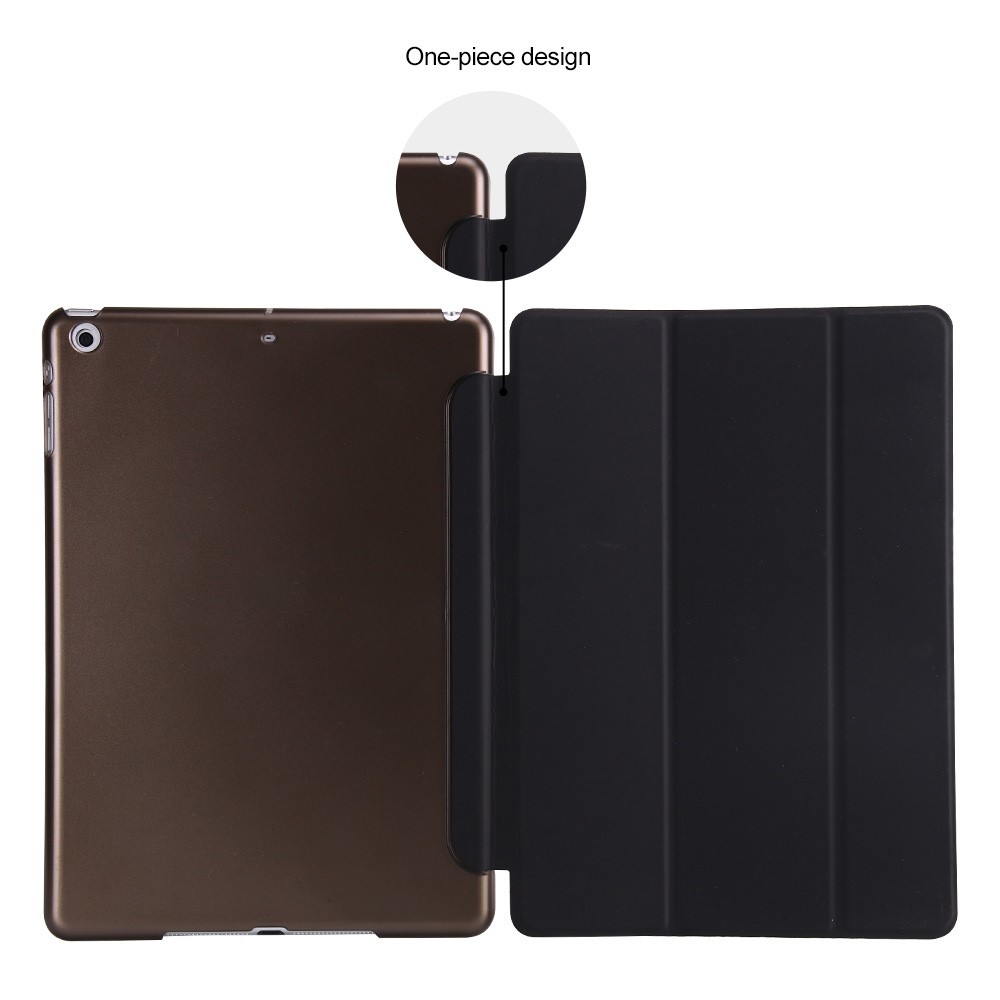 Multi-Color Magnetic Tri-fold Stand Smart Awake/Sleep Leather Case for iPad 9.7 (2018) / 9.7 (2017) - Black