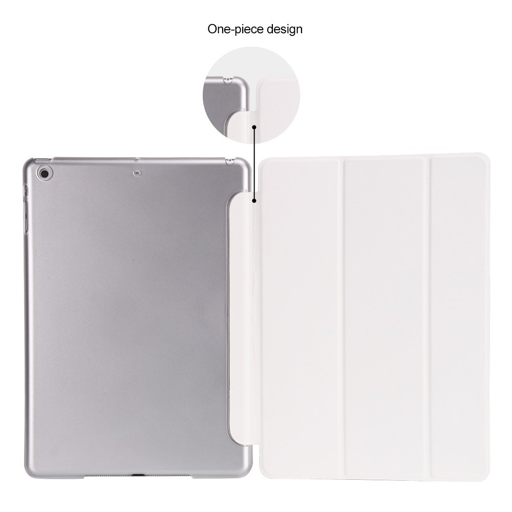 Tri-fold Stand Awakening Smart Leather Case for iPad 9.7 (2018) / 9.7 (2017) - White-5