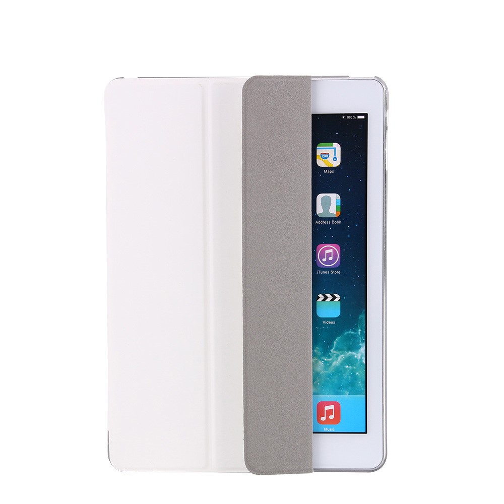Tri-fold Stand Awakening Smart Leather Case for iPad 9.7 (2018) / 9.7 (2017) - White-6