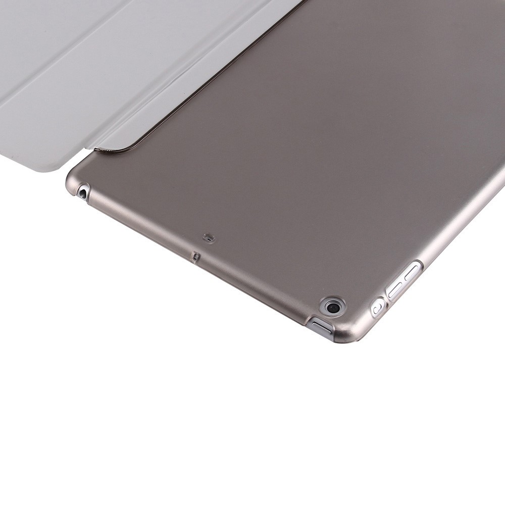 Tri-fold Stand Smart Wake Sleep Leather Cover for iPad 9.7 (2018) / 9.7 (2017) - Grey-7