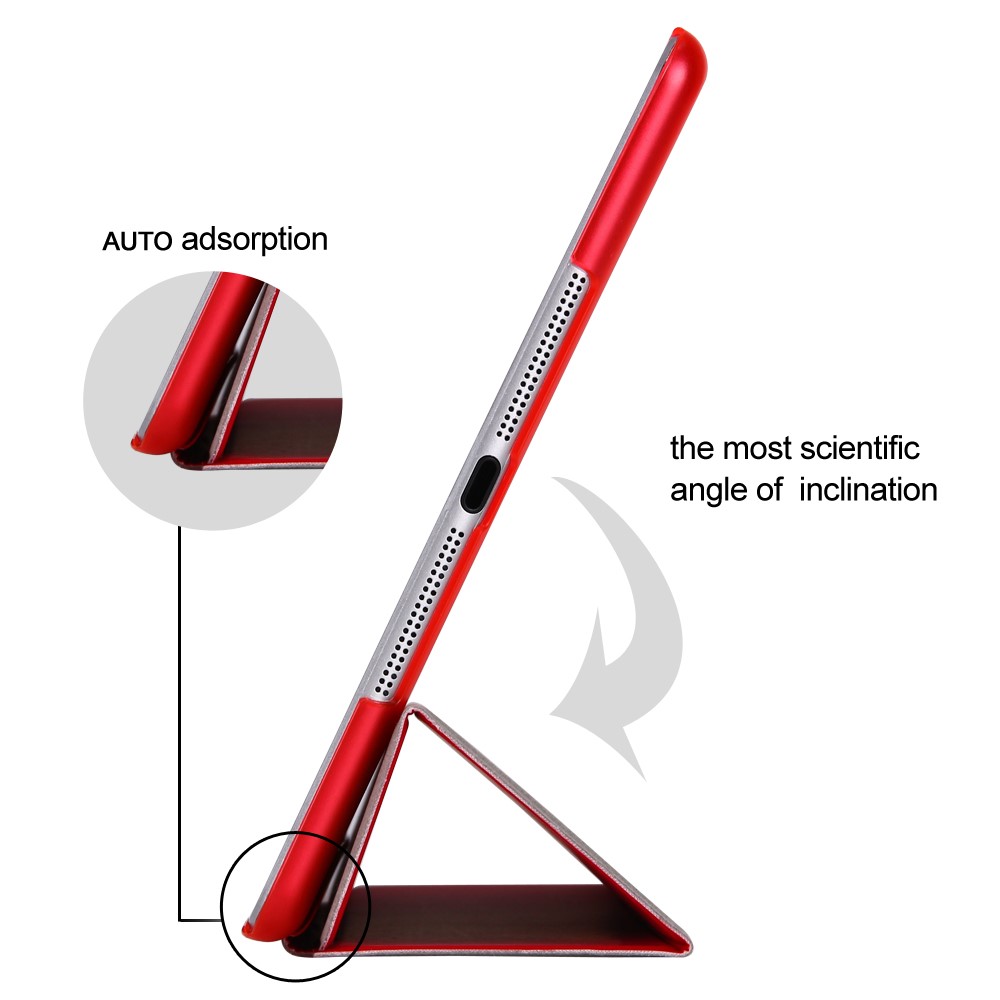 Tri-fold Smart copertura copertura per iPad 9,7 pollici (2017) - Rosso-4