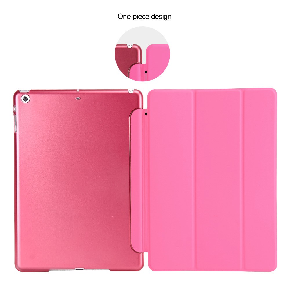 Tri-fold Stand Awakening Leather Smart Cover for iPad 9.7 (2018) / 9.7 (2017) - Pink-5