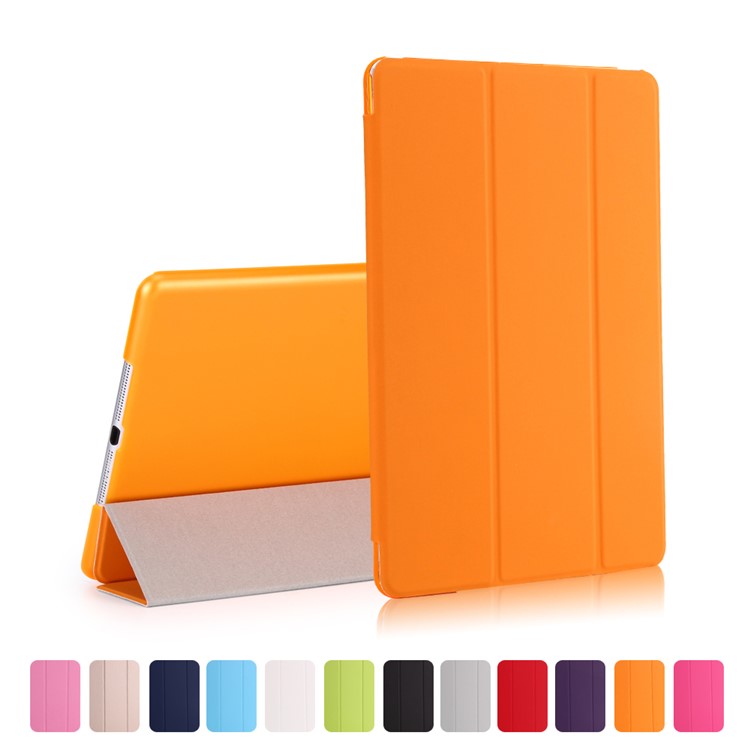 Tri-fold Stand Smart Sleep Leather Tablet Cover for iPad 9.7 (2018) / 9.7 (2017) - Orange-1