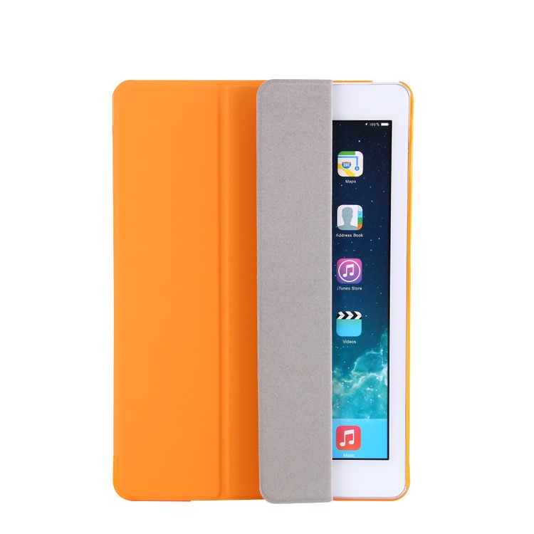 Tri-fold Stand Smart Sleep Leather Tablet Cover for iPad 9.7 (2018) / 9.7 (2017) - Orange-6