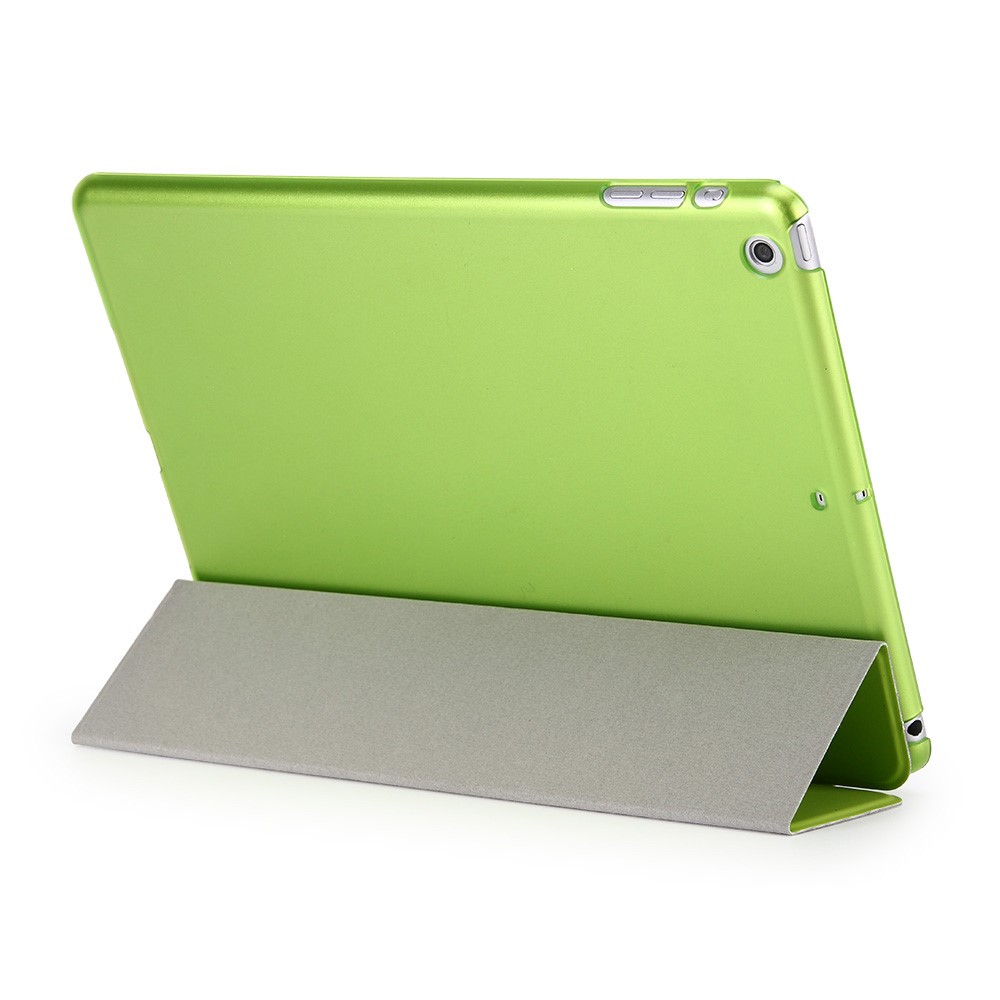 For iPad 9.7 (2018) / 9.7 (2017) Tri-fold Stand Smart Leather Cover - Green-3