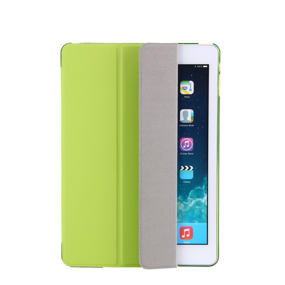 For iPad 9.7 (2018) / 9.7 (2017) Tri-fold Stand Smart Leather Cover - Green-6