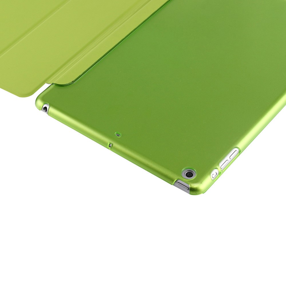 For iPad 9.7 (2018) / 9.7 (2017) Tri-fold Stand Smart Leather Cover - Green-7