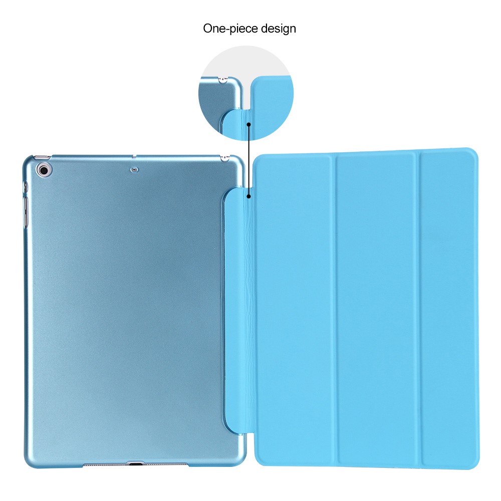 Multi-Color Magnetic Tri-fold Stand Smart Awake/Sleep Leather Case for iPad 9.7 (2018) / 9.7 (2017) - Baby Blue-5